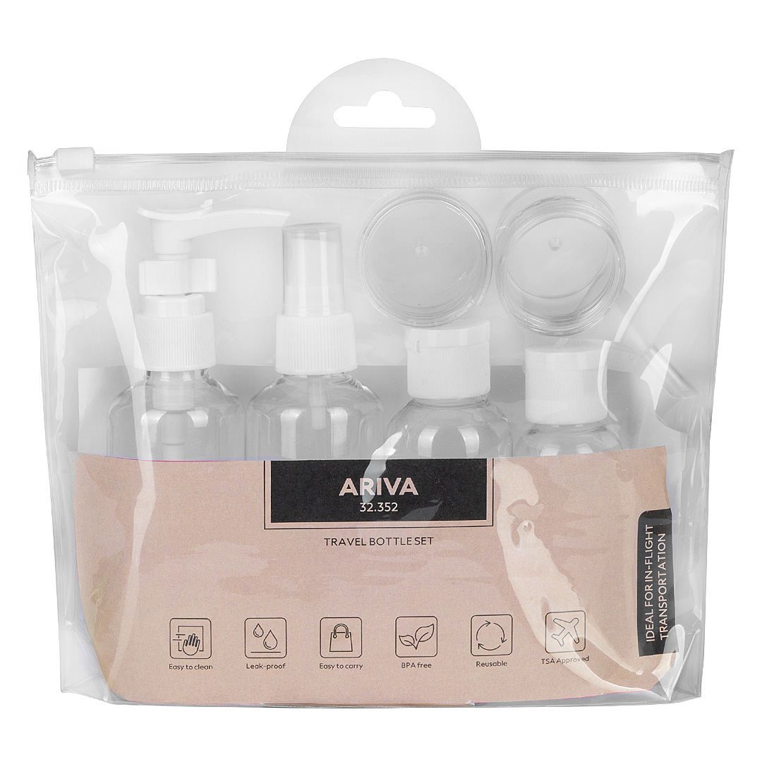 Travel bottle set, 8/1
