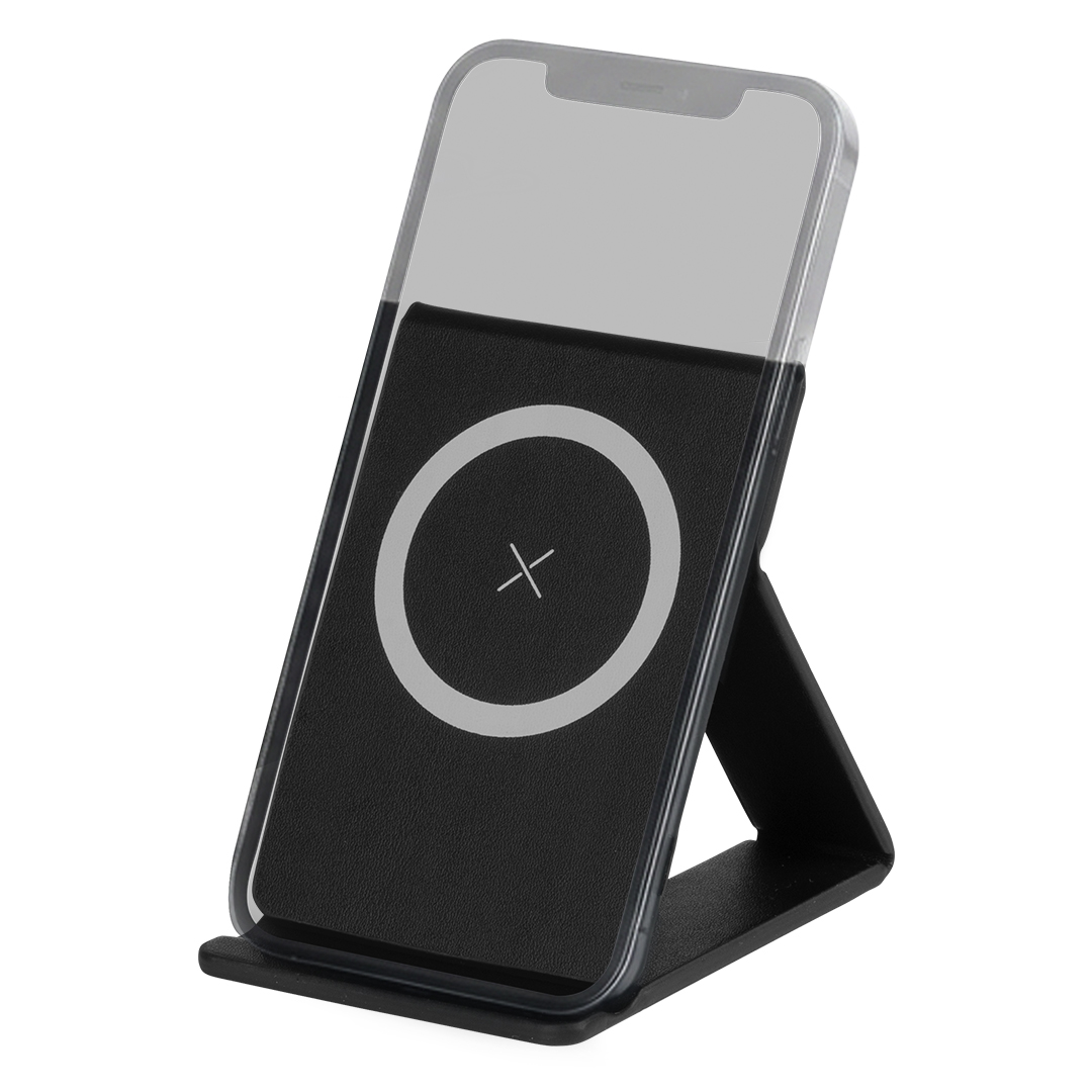 Magnetic foldable mobile phone holder and wireless charger, 15W