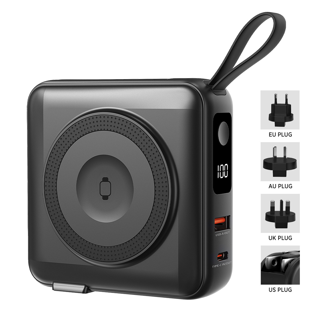 Magnetic universal travel charger / power bank, 10.000 mAh, PD 20W