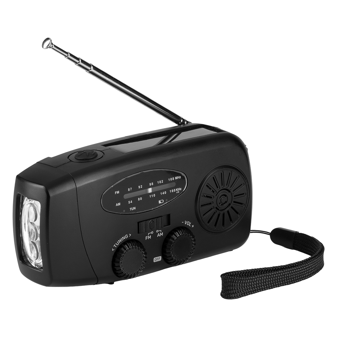 Radio, lampa i power bank
