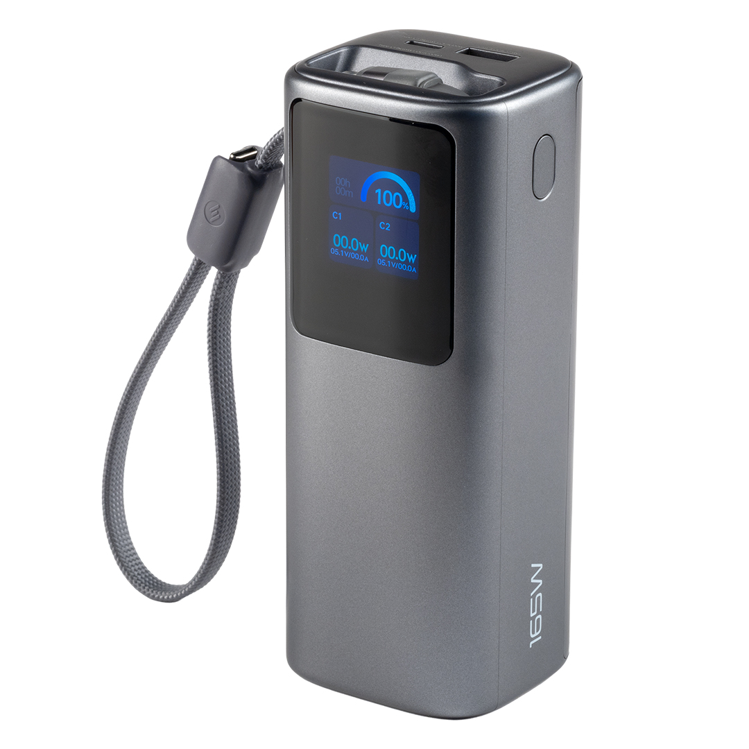 Power bank, 20.000 mAh, 165 W